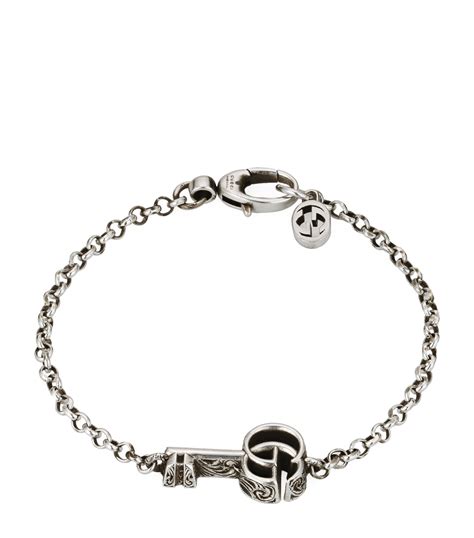 gucci double g key bracelet|sterling silver double g bracelet.